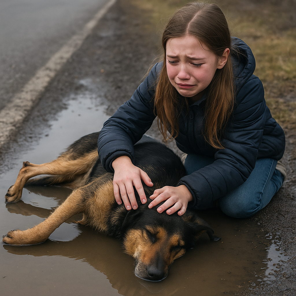 imagen del perro herido